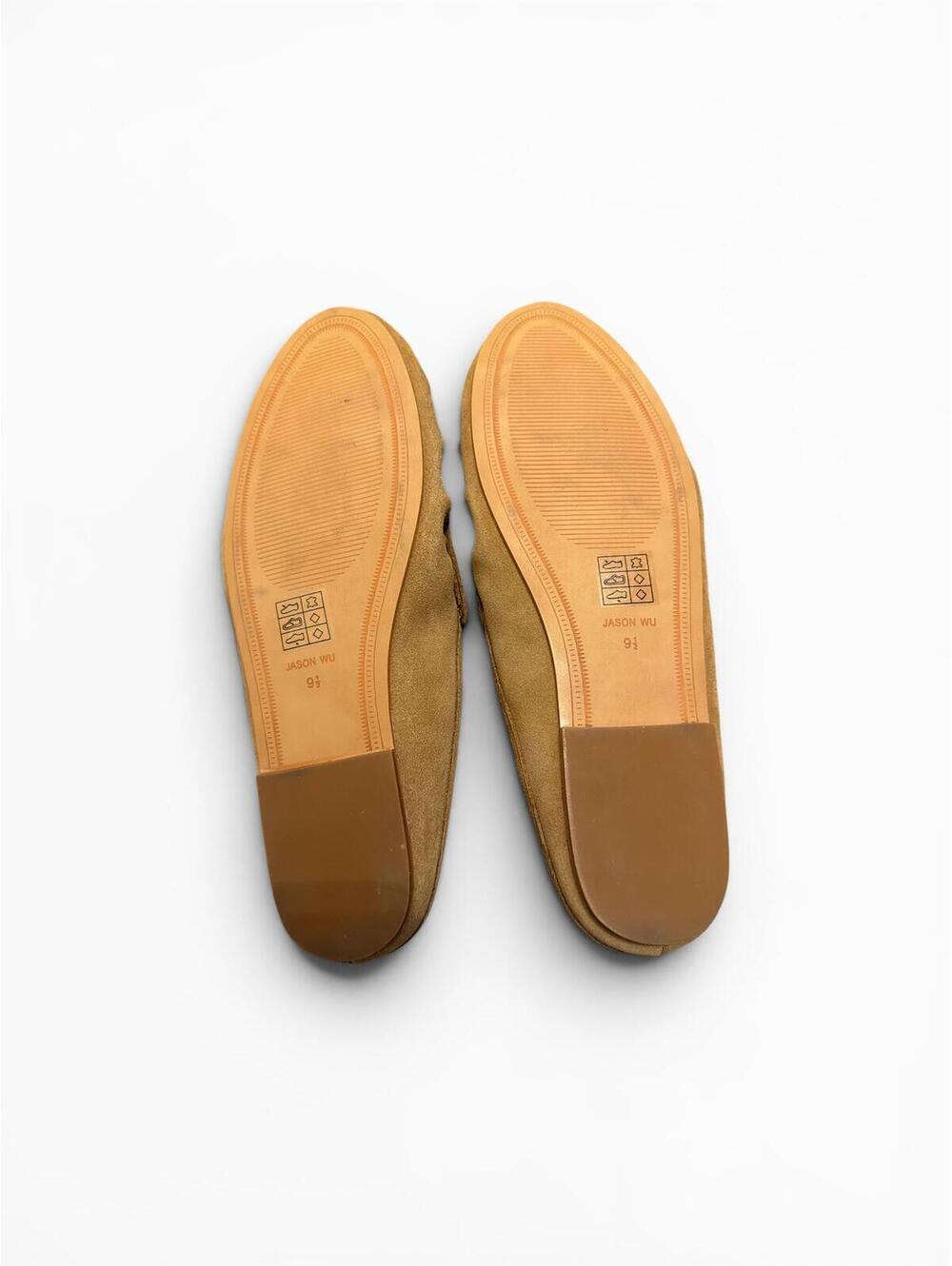 Jason Wu Tan Suede Slip-On Loafers Size 8.5 - Picture 5 of 5